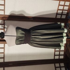 Jordan Key Lime Green and Black Party Strapless Dress Sz 6